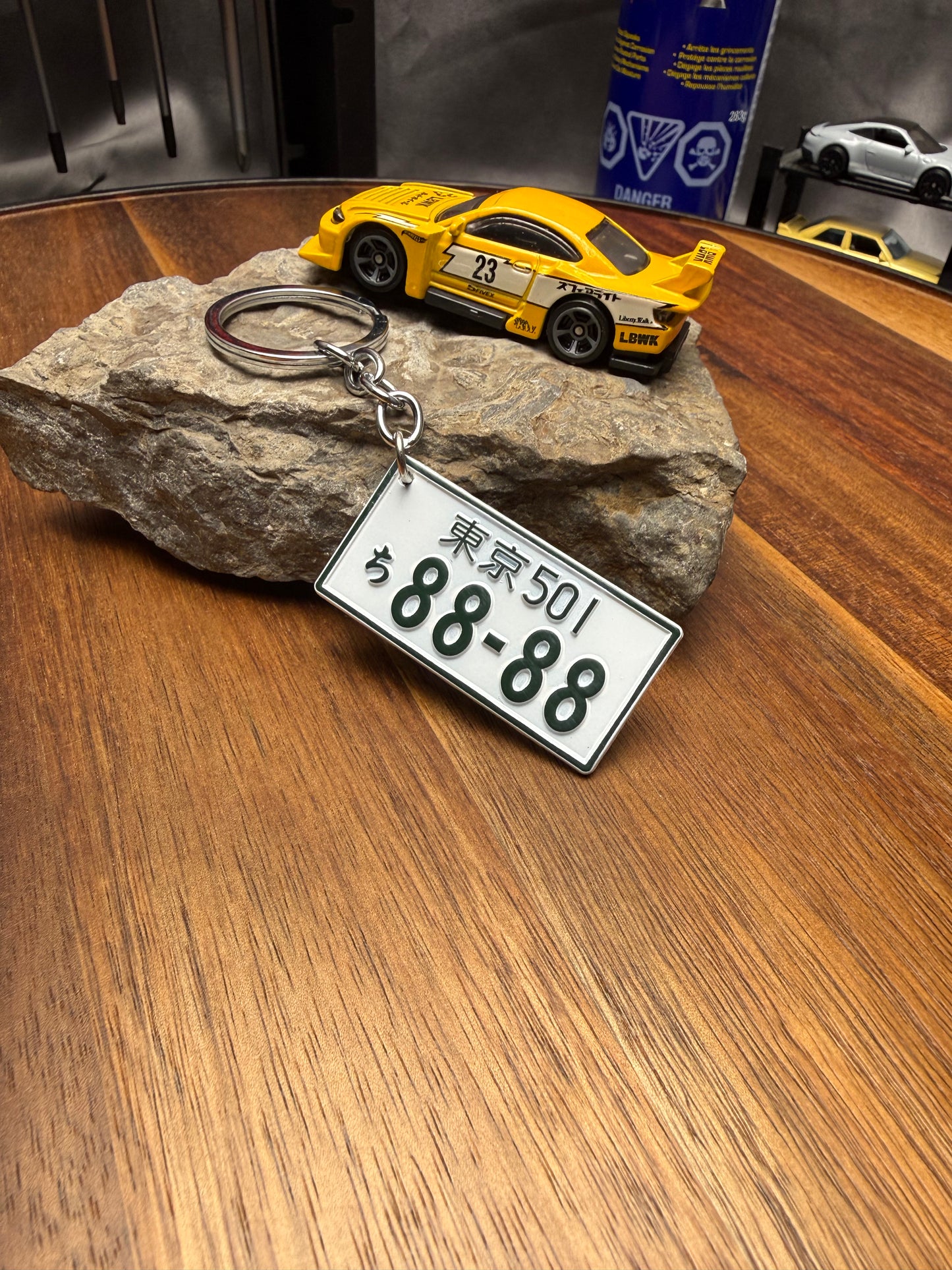 Tokyo "88-88" JDM License Plate Keychain