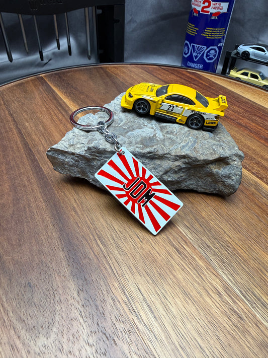 Rising Sun "JDM" Enamel Keychain